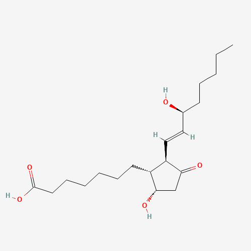 9ALPHA,15S-DIHYDROXY-11-OXO-PROST-13E-EN-1-OIC ACID (CAS: 17968-82-0) - Chemical Structure and Molecular Formula 