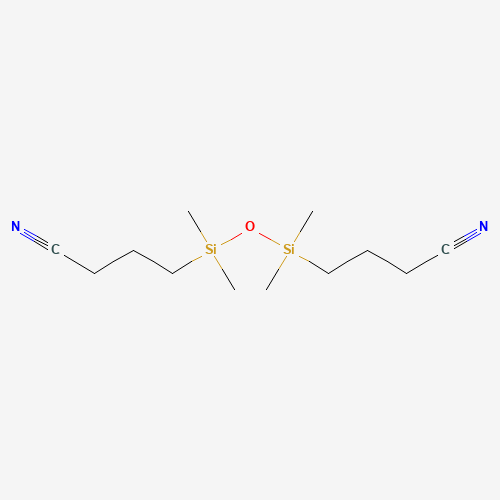 1,3-BIS(3-CYANOPROPYL)TETRAMETHYLDISILOXANE (CAS: 18027-80-0) - Chemical Structure and Molecular Formula 