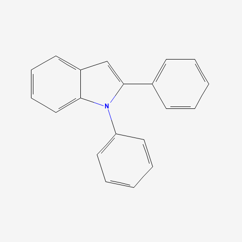 1,2-DIPHENYLINDOLE (CAS: 18434-12-3) - Chemical Structure and Molecular Formula 