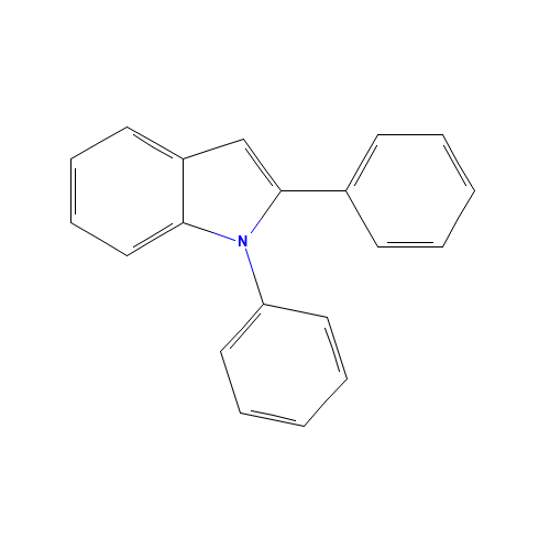 1,2-DIPHENYLINDOLE (CAS: 18434-12-3) - Chemical Structure and Molecular Formula 