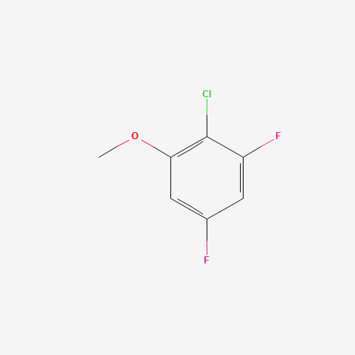 2-CHLORO-3,5-DIFLUOROANISOLE (CAS: 18627-23-1) - Chemical Structure and Molecular Formula 