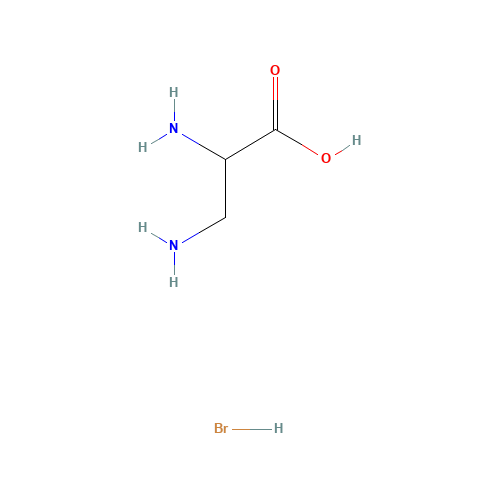 DL-2,3-DIAMINOPROPIONIC ACID HYDROBROMIDE (CAS: 18635-45-5) - Chemical Structure and Molecular Formula 