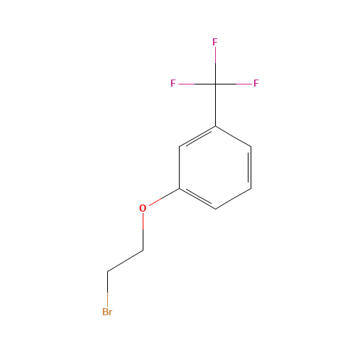 1-(2-BROMOETHOXY)-3-(TRIFLUOROMETHYL)BENZENE (CAS: 18800-39-0) - Chemical Structure and Molecular Formula 
