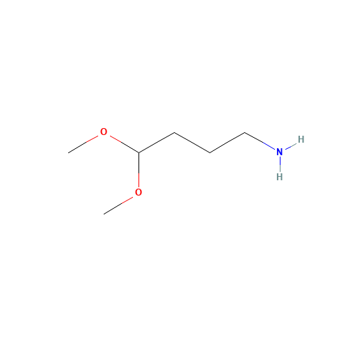 4-AMINOBUTYRALDEHYDE DIMETHYL ACETAL (CAS: 19060-15-2) - Chemical Structure and Molecular Formula 