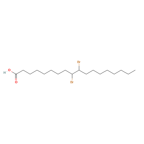 9 10-DIBROMOSTEARIC ACID (CAS: 19117-94-3) - Chemical Structure and Molecular Formula 
