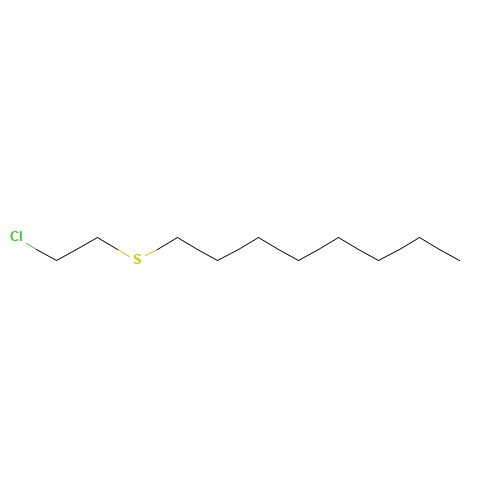 2-CHLOROETHYL OCTYL SULFIDE (CAS: 19155-38-5) - Chemical Structure and Molecular Formula 
