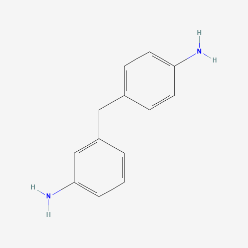 3,4'-DIAMINODIPHENYLMETHANE (CAS: 19430-83-2) - Chemical Structure and Molecular Formula 