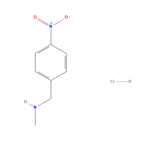 N-METHYL-N-(4-NITROBENZYL)AMINE HYDROCHLORIDE (CAS: 19499-60-6) - Chemical Structure and Molecular Formula 