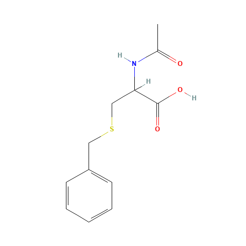 N-ACETYL-S-BENZYL-DL-CYSTEINE (CAS: 19538-71-7) - Chemical Structure and Molecular Formula 