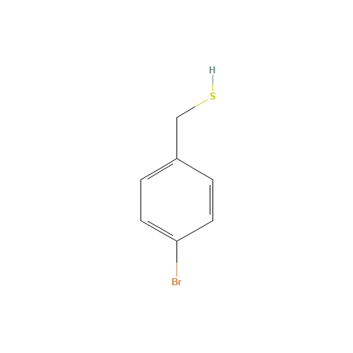 4-BROMOBENZYL MERCAPTAN (CAS: 19552-10-4) - Chemical Structure and Molecular Formula 