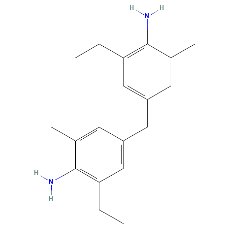 4,4'-Methylenebis(2-ethyl-6-methylaniline) (CAS: 19900-72-2) - Chemical Structure and Molecular Formula 