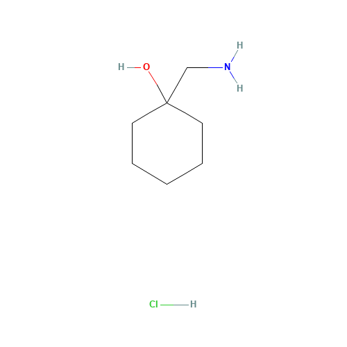 1-AMINOMETHYL-1-CYCLOHEXANOL HYDROCHLORIDE (CAS: 19968-85-5) - Chemical Structure and Molecular Formula 