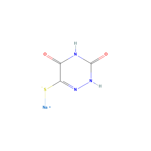 5-MERCAPTO-6-AZAURACIL SODIUM SALT (CAS: 20029-35-0) - Chemical Structure and Molecular Formula 