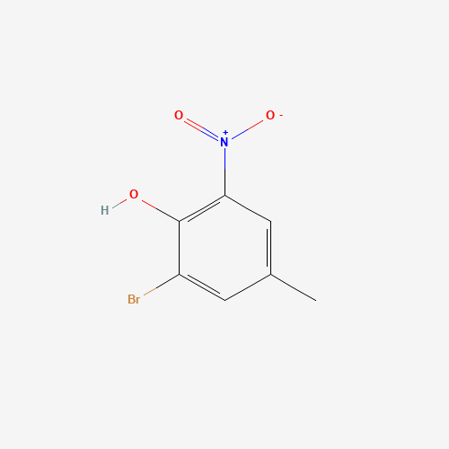 2-BROMO-4-METHYL-6-NITROPHENOL (CAS: 20039-91-2) - Chemical Structure and Molecular Formula 