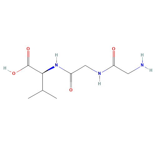 Glycyl-glycyl-L-valine (CAS: 20274-89-9) - Chemical Structure and Molecular Formula 