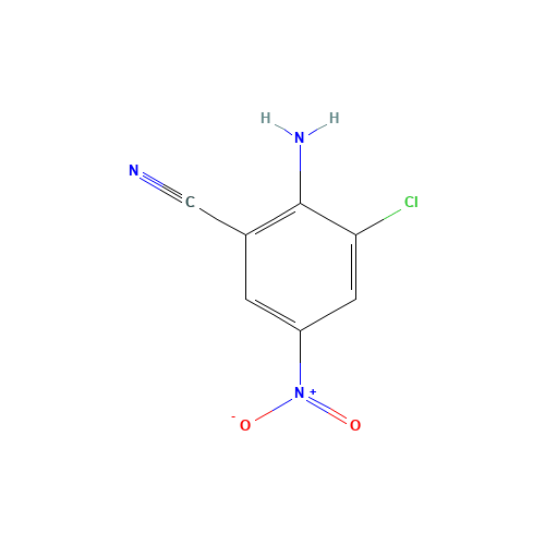 2-Amino-3-chloro-5-nitrobenzonitrile (CAS: 20352-84-5) - Chemical Structure and Molecular Formula 