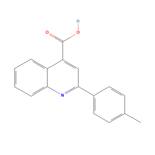 2-P-TOLYL-QUINOLINE-4-CARBOXYLIC ACID (CAS: 20389-05-3) - Chemical Structure and Molecular Formula 