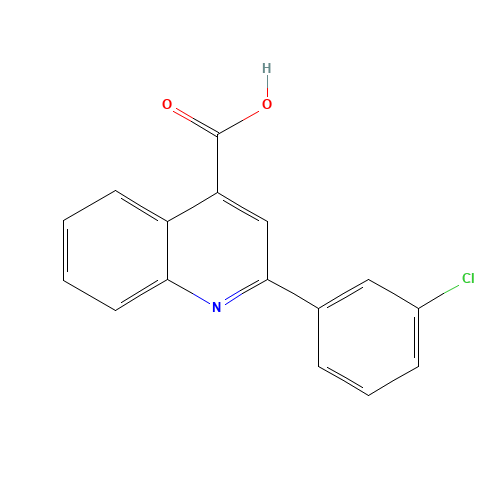 2-(3-CHLOROPHENYL)-4-QUINOLINECARBOXYLIC ACID (CAS: 20389-10-0) - Chemical Structure and Molecular Formula 