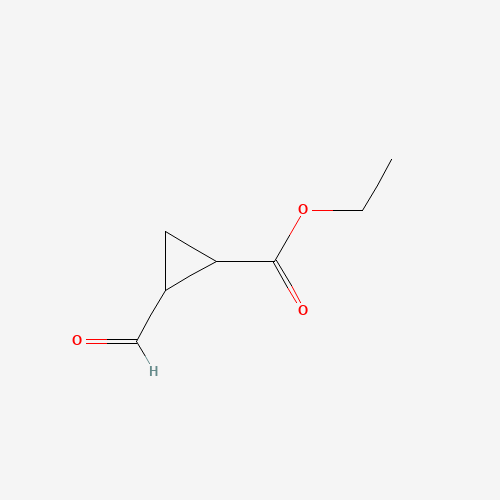ETHYL 2-FORMYL-1-CYCLOPROPANECARBOXYLATE (CAS: 20417-61-2) - Chemical Structure and Molecular Formula 