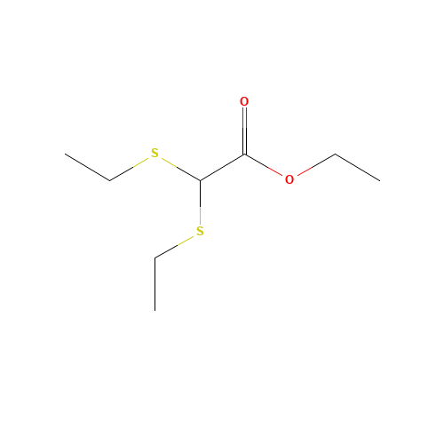 GLYOXYLIC ACID ETHYL ESTER DIETHYL MERCAPTAL (CAS: 20461-95-4) - Chemical Structure and Molecular Formula 