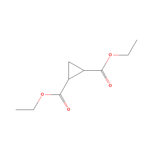 DIETHYL 1,2-CYCLOPROPANEDICARBOXYLATE (CAS: 20561-09-5) - Chemical Structure and Molecular Formula 