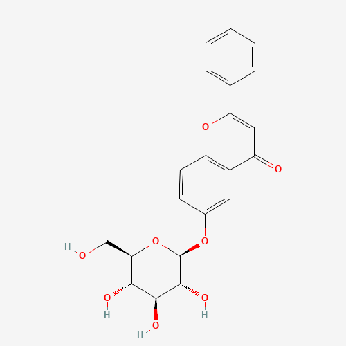 6-HYDROXYFLAVONE-BETA-D-GLUCOSIDE (CAS: 20594-05-2) - Chemical Structure and Molecular Formula 