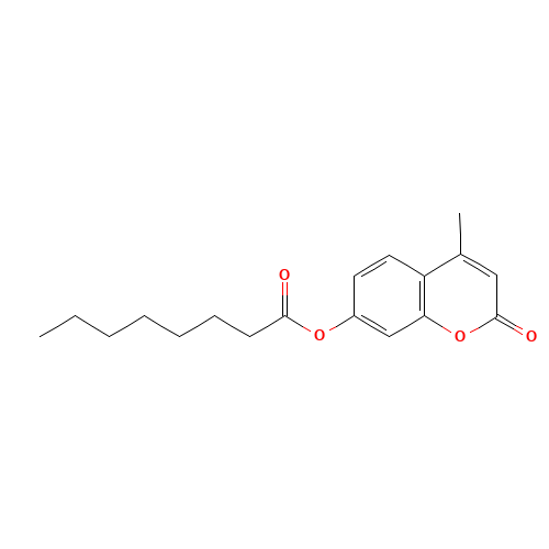 4-METHYLUMBELLIFERYL CAPRYLATE (CAS: 20671-66-3) - Chemical Structure and Molecular Formula 