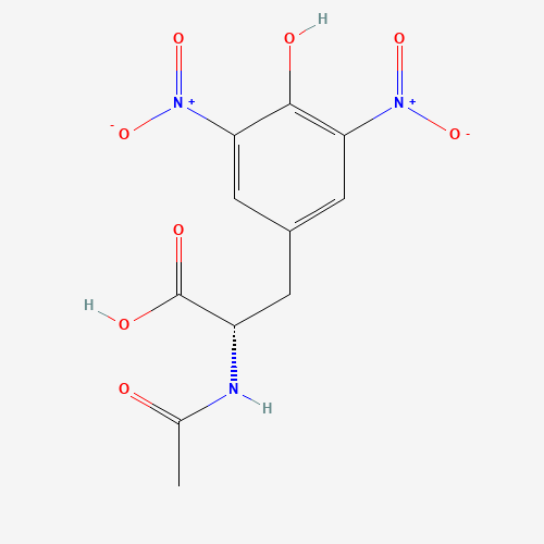 N-Acetyl-3,5-dinitro-L-tyrosine (CAS: 20767-00-4) - Chemical Structure and Molecular Formula 