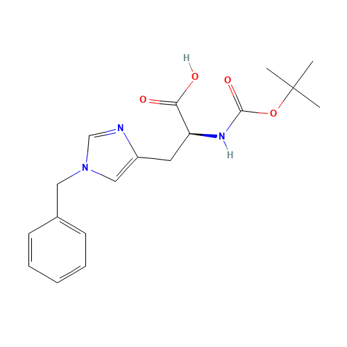 BOC-HIS(BZL)-OH (CAS: 20898-44-6) - Chemical Structure and Molecular Formula 