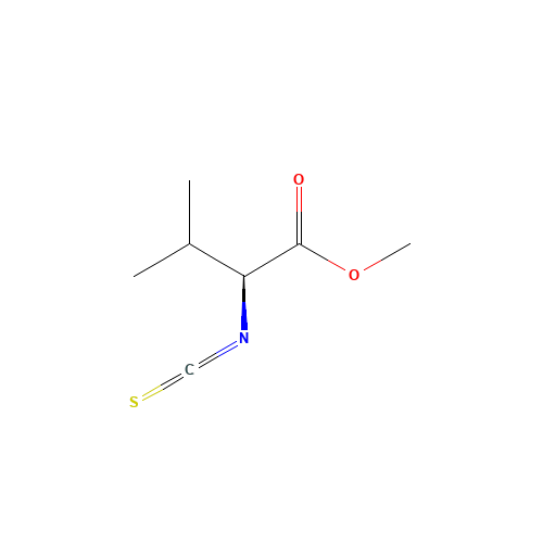 Methyl L-2-isothiocyanato-3-methylbutyrate (CAS: 21055-41-4) - Chemical Structure and Molecular Formula 