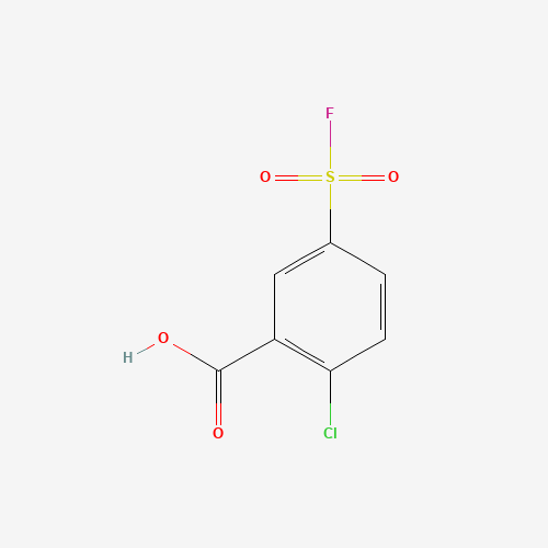 2-CHLORO-5-(FLUOROSULFONYL)BENZOIC ACID (CAS: 21346-66-7) - Chemical Structure and Molecular Formula 