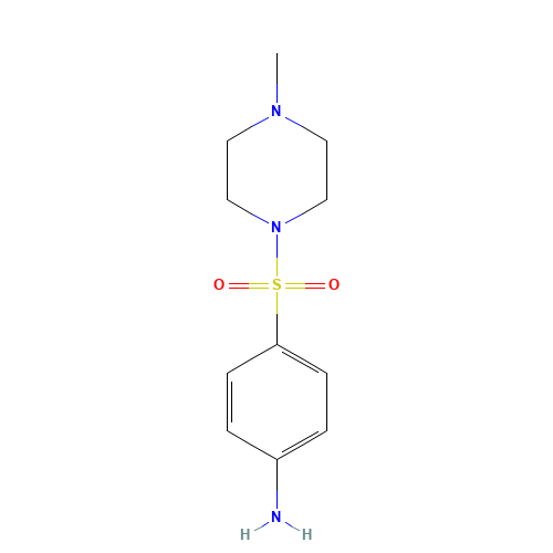 4-[(4-Methylpiperazine-1-)sulfonyl]aniline (CAS: 21623-68-7) - Chemical Structure and Molecular Formula 
