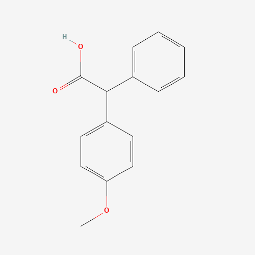 2-(4-METHOXYPHENYL)-2-PHENYLACETIC ACID (CAS: 21749-83-7) - Chemical Structure and Molecular Formula 
