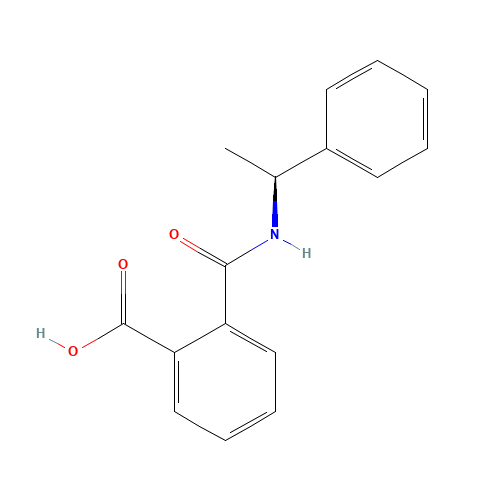 (S)-(-)-N-(1-PHENYLETHYL)PHTHALAMIC ACID (CAS: 21752-36-3) - Chemical Structure and Molecular Formula 