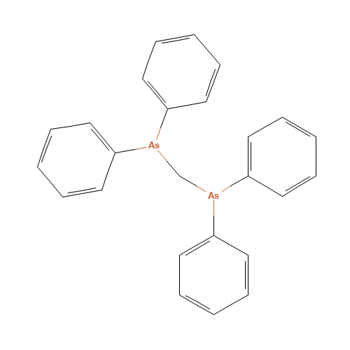 BIS(1,2-DIPHENYLARSENO)METHANE (CAS: 21892-63-7) - Chemical Structure and Molecular Formula 