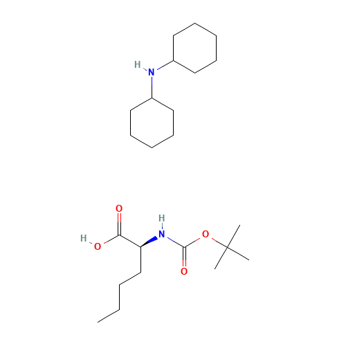 BOC-NLE-OH DCHA (CAS: 21947-32-0) - Chemical Structure and Molecular Formula 
