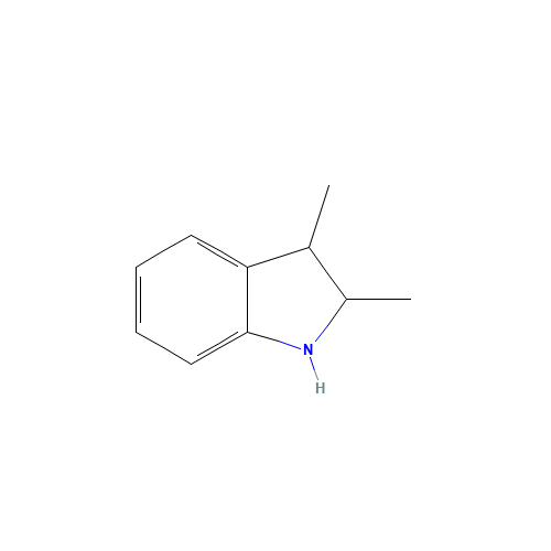 2,3-DIMETHYLINDOLINE (CAS: 22120-50-9) - Chemical Structure and Molecular Formula 
