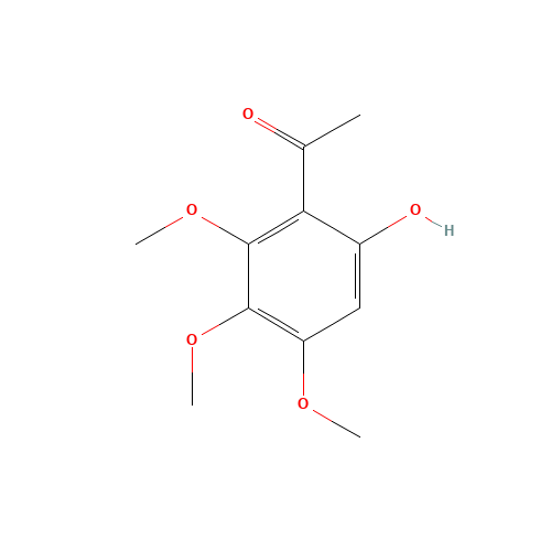 2,3,4-TRIMETHOXY-6-HYDROXYACETOPHENONE (CAS: 22248-14-2) - Chemical Structure and Molecular Formula 