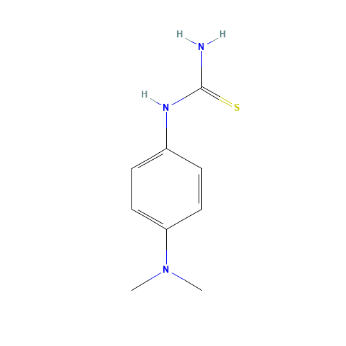 1-[4-(DIMETHYLAMINO)PHENYL]-2-THIOUREA (CAS: 22283-43-8) - Chemical Structure and Molecular Formula 