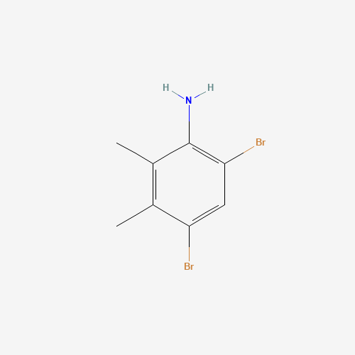 4,6-DIBROMO-2,3-DIMETHYLANILINE (CAS: 22364-27-8) - Chemical Structure and Molecular Formula 