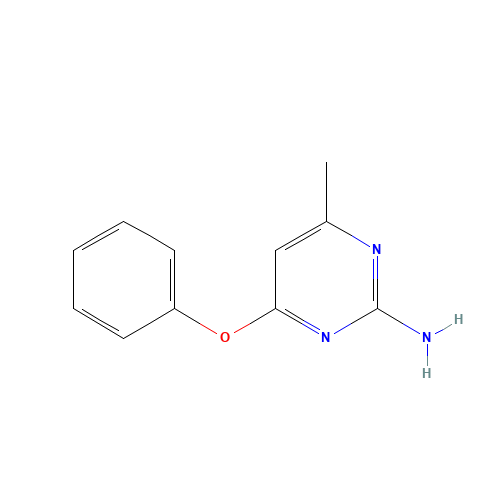 2-AMINO-4-PHENOXY-6-METHYLPYRIMIDINE (CAS: 22370-25-8) - Chemical Structure and Molecular Formula 