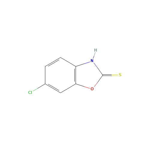 6-Chloro-2-benzoxazolethiol (CAS: 22876-20-6) - Chemical Structure and Molecular Formula 
