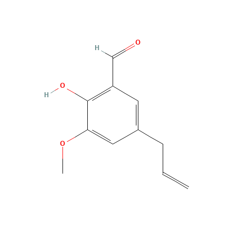 5-ALLYL-2-HYDROXY-3-METHOXYBENZALDEHYDE (CAS: 22934-51-6) - Chemical Structure and Molecular Formula 