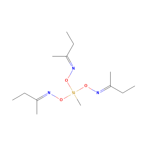 Methyltris(methylethylketoxime)silane (CAS: 22984-54-9) - Chemical Structure and Molecular Formula 