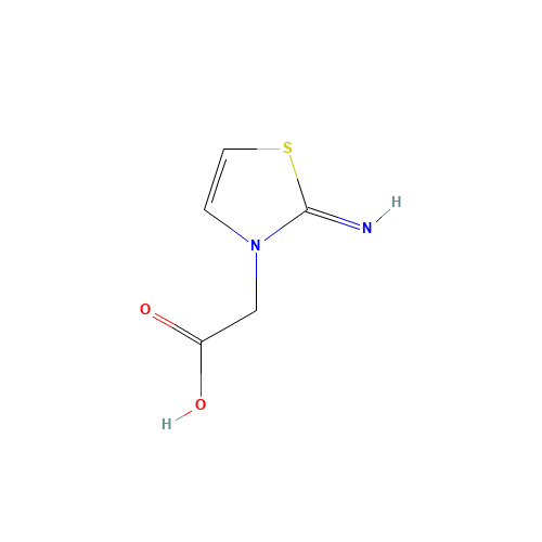(2-IMINO-THIAZOL-3-YL)-ACETIC ACID (CAS: 23576-80-9) - Chemical Structure and Molecular Formula 
