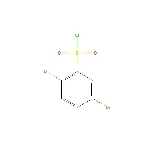 2,5-DIBROMOBENZENESULFONYL CHLORIDE (CAS: 23886-64-8) - Chemical Structure and Molecular Formula 