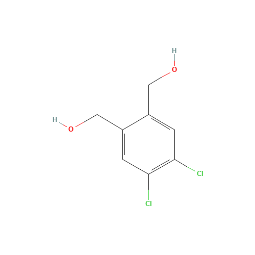 4,5-DICHLORO-1,2-BENZENEDIMETHANOL (CAS: 24006-92-6) - Chemical Structure and Molecular Formula 