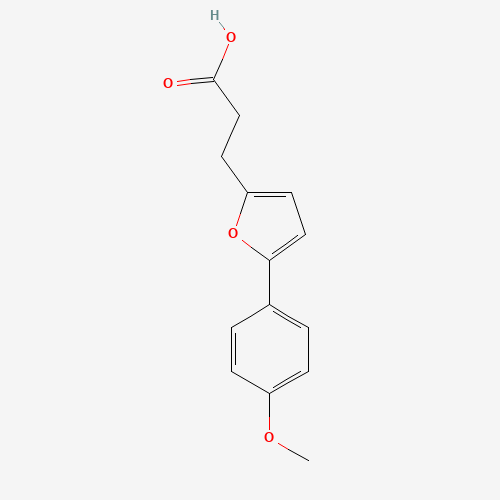3-[5-(4-METHOXY-PHENYL)-FURAN-2-YL]-PROPIONIC ACID (CAS: 24098-77-9) - Chemical Structure and Molecular Formula 