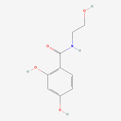 2,4-Dihydroxy-N-(2-hydroxyethyl)benzamide (CAS: 24207-41-8) - Chemical Structure and Molecular Formula 