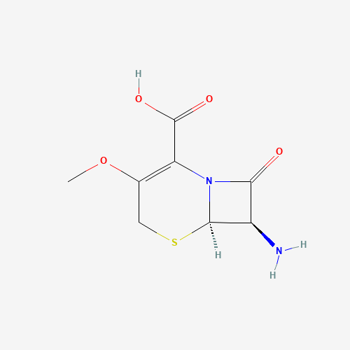 7-Amino-3-methoxy-3-cephem-4-carboxylic acid (CAS: 51803-38-4) - Chemical Structure and Molecular Formula 